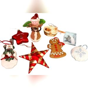 Clay Christmas‎ Ornaments Lot of 8